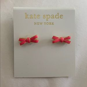 Kate spade pink bow stud earrings